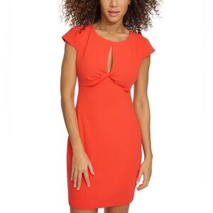 Siena Keyhole Bodycon Dress size 12
Cap Sleeves Twist Crepe Scuba NWT